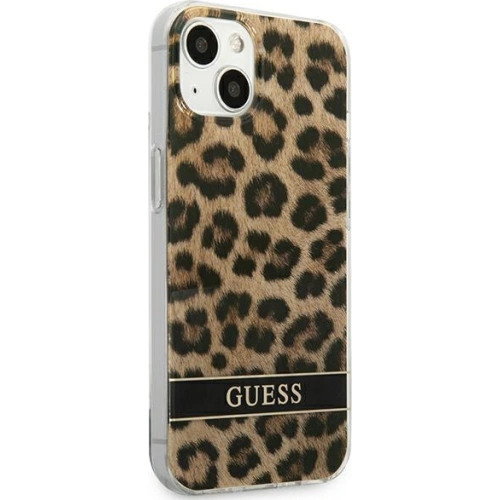 Buy Guess GUHCP13MHSLEOW Apple iPhone 13 brown hardcase Leopard - GUE1772BR - {ean13} - Home Screen Store Europe