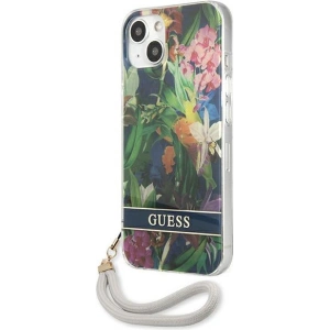 Kup Etui Guess GUHCP13SHFLSB Apple iPhone 13 mini modrý/blue hardcase Flower Strap - GUE1773BLU - {ean13} - Sklep Home Screen