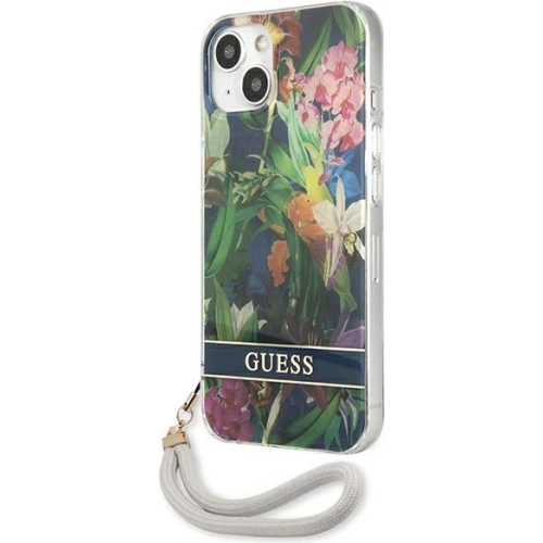 Kup Etui Guess GUHCP13SHFLSB Apple iPhone 13 mini albastru/blue hardcase Flower Strap - GUE1773BLU - {ean13} - Sklep Home Screen