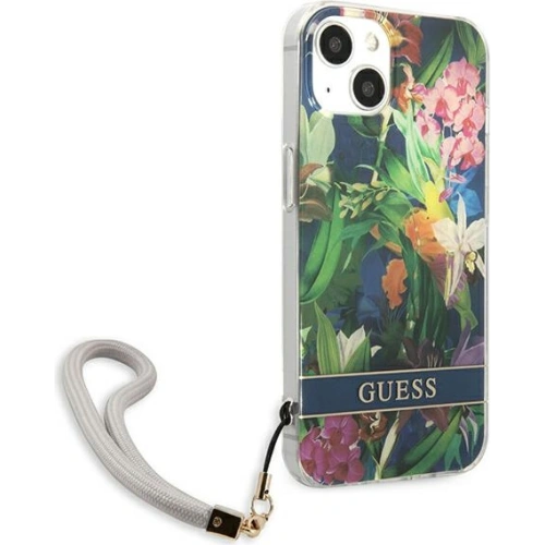 Kup Etui Guess GUHCP13SHFLSB Apple iPhone 13 mini albastru/blue hardcase Flower Strap - GUE1773BLU - {ean13} - Sklep Home Screen