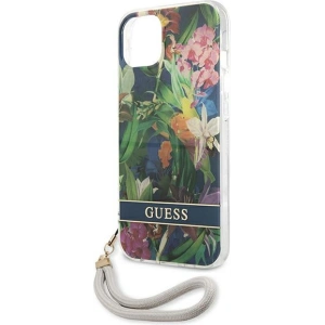 Kup Case Guess GUHCP13SHFLSB Apple iPhone 13 mini blau/hardcase Flower Strap - GUE1773BLU - {ean13} - Sklep Home Screen