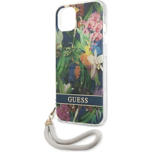 Kup Etui Guess GUHCP13SHFLSB Apple iPhone 13 mini albastru/blue hardcase Flower Strap - GUE1773BLU - {ean13} - Sklep Home Screen