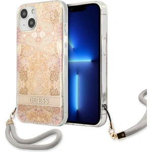 Kup Case Guess GUHCP13SHFLSD Apple iPhone 13 mini gold/hartschale Blumenband - GUE1774GLD - {ean13} - Sklep Home Screen