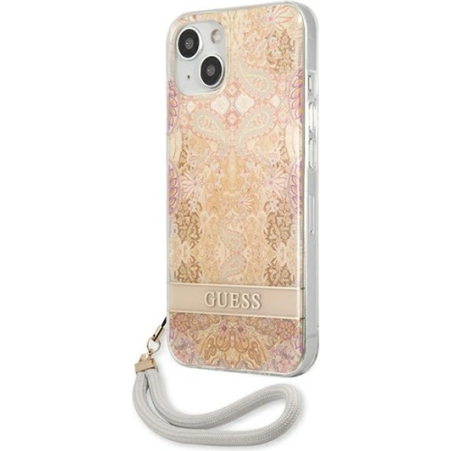 Kup Etui Guess GUHCP13SHFLSD Apple iPhone 13 mini aur/gold hardcase Flower Strap - GUE1774GLD - {ean13} - Sklep Home Screen