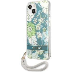 Kup Case Guess GUHCP13SHFLSN Apple iPhone 13 mini grün/green hardcase Flower Strap - GUE1775GRN - {ean13} - Sklep Home Screen