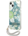 Kup Case Guess GUHCP13SHFLSN Apple iPhone 13 mini grün/green hardcase Flower Strap - GUE1775GRN - {ean13} - Sklep Home Screen
