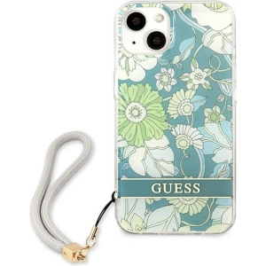 Kup Case Guess GUHCP13SHFLSN Apple iPhone 13 mini grün/green hardcase Flower Strap - GUE1775GRN - {ean13} - Sklep Home Screen