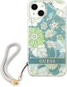 Kup Case Guess GUHCP13SHFLSN Apple iPhone 13 mini grün/green hardcase Flower Strap - GUE1775GRN - {ean13} - Sklep Home Screen