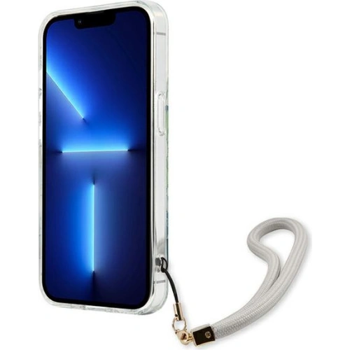 Kup Etui Guess GUHCP13SHFLSN Apple iPhone 13 mini zielony/green hardcase Flower Strap - GUE1775GRN - {ean13} - Sklep Home Screen