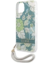Kup Case Guess GUHCP13SHFLSN Apple iPhone 13 mini grün/green hardcase Flower Strap - GUE1775GRN - {ean13} - Sklep Home Screen