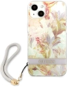 Kup Case Guess GUHCP13SHFLSU Apple iPhone 13 mini lila/purple Hardcase mit Flower Strap - GUE1776PRP - {ean13} - Sklep Home Screen