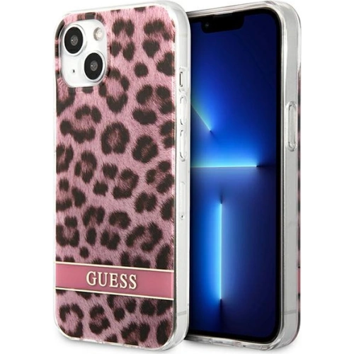 Kup Case Guess GUHCP13SHSLEOP Apple iPhone 13 mini rosa/pink Hartschale Leopard - GUE1777PNK - {ean13} - Sklep Home Screen