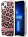 Case Guess GUHCP13SHSLEOP Apple iPhone 13 mini rosa/pink Hartschale Leopard