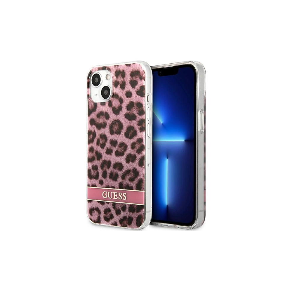 Etui Guess GUHCP13SHSLEOP Apple iPhone 13 mini różowy/pink hardcase Leopard