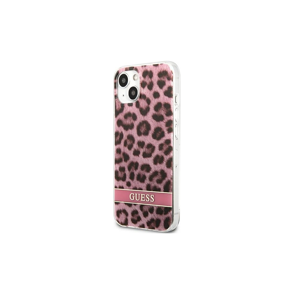 Etui Guess GUHCP13SHSLEOP Apple iPhone 13 mini różowy/pink hardcase Leopard