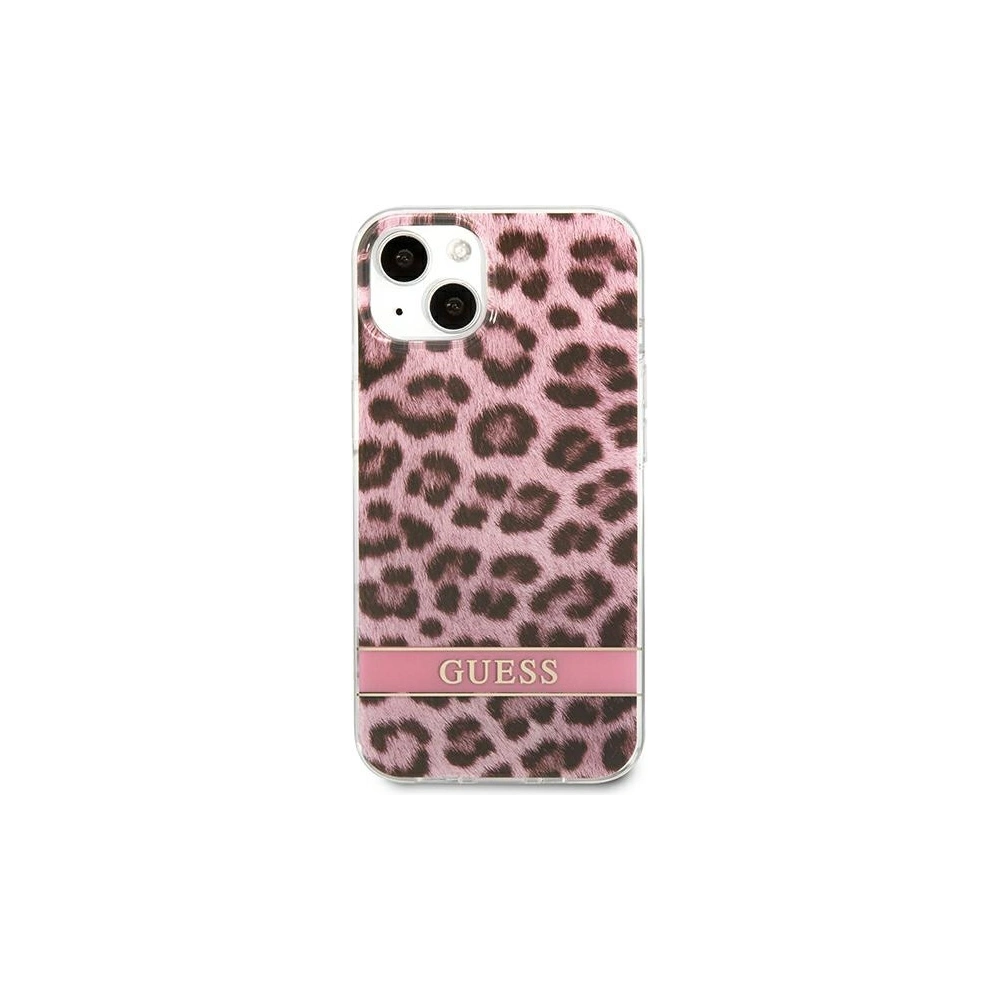 Etui Guess GUHCP13SHSLEOP Apple iPhone 13 mini różowy/pink hardcase Leopard
