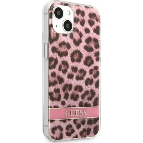 Kup Etui Guess GUHCP13SHSLEOP Apple iPhone 13 mini różowy/pink hardcase Leopard - GUE1777PNK - {ean13} - Sklep Home Screen