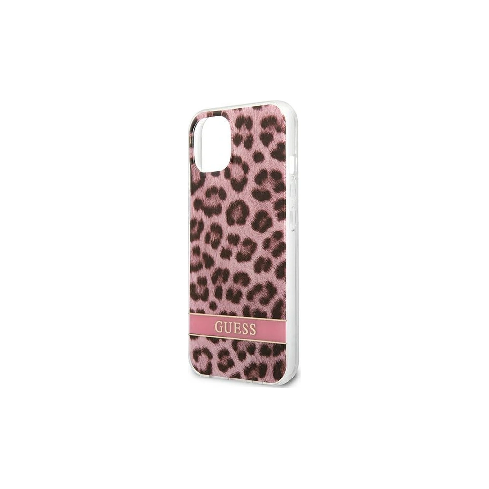 Etui Guess GUHCP13SHSLEOP Apple iPhone 13 mini różowy/pink hardcase Leopard