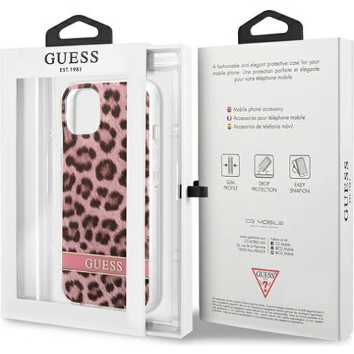 Kup Etui Guess GUHCP13SHSLEOP Apple iPhone 13 mini różowy/pink hardcase Leopard - GUE1777PNK - {ean13} - Sklep Home Screen