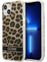 Guess GUHCP13SHSLEOW Apple iPhone 13 mini brown hardcase Leopard