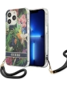 Case Guess GUHCP13XHFLSB Apple iPhone 13 Pro Max blau/hardcase Flower Strap
