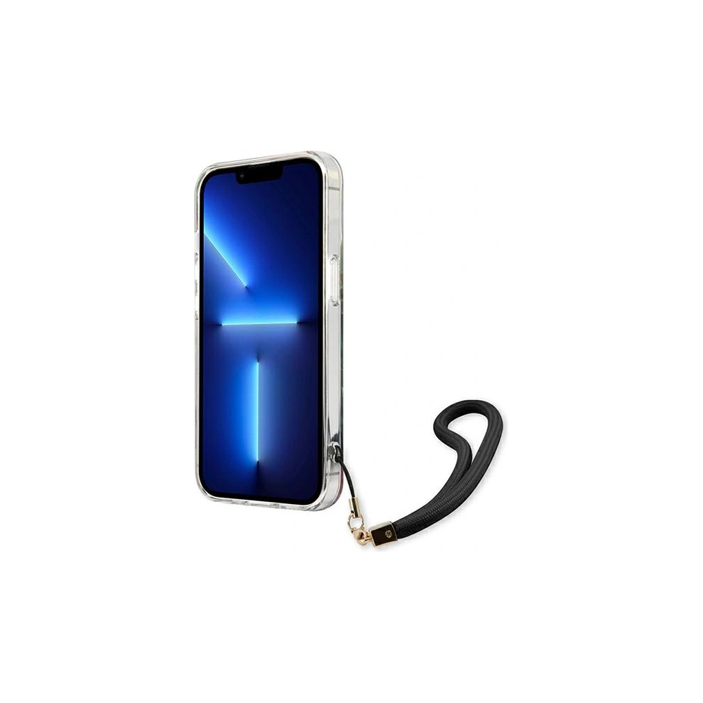 Etui Guess GUHCP13XHFLSB Apple iPhone 13 Pro Max niebieski/blue hardcase Flower Strap