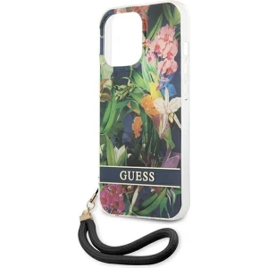 Buy Guess GUHCP13XHFLSB Apple iPhone 13 Pro Max blue hardcase Flower Strap - GUE1779BLU - {ean13} - Home Screen Store Europe