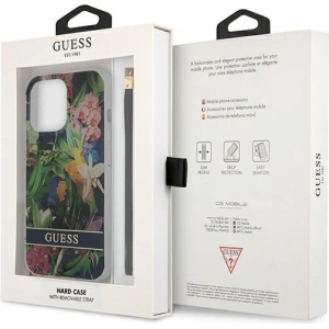 Buy Guess GUHCP13XHFLSB Apple iPhone 13 Pro Max blue hardcase Flower Strap - GUE1779BLU - {ean13} - Home Screen Store Europe