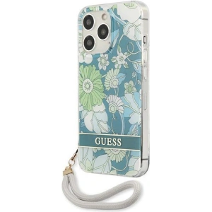 Buy Guess GUHCP13XHFLSN Apple iPhone 13 Pro Max green hardcase Flower Strap - GUE1781GRN - {ean13} - Home Screen Store Europe