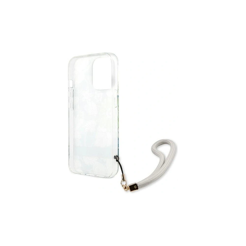 Etui Guess GUHCP13XHFLSN Apple iPhone 13 Pro Max zielony/green hardcase Flower Strap