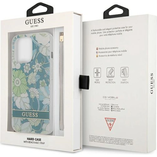 Kup Etui Guess GUHCP13XHFLSN Apple iPhone 13 Pro Max zielony/green hardcase Flower Strap - GUE1781GRN - {ean13} - Sklep Home Screen