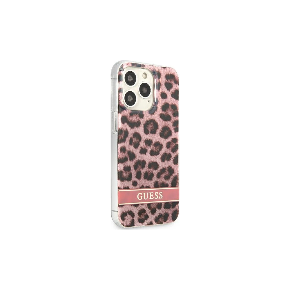 Etui Guess GUHCP13XHSLEOP Apple iPhone 13 Pro Max różowy/pink hardcase Leopard