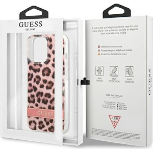 Buy Guess GUHCP13XHSLEOP Apple iPhone 13 Pro Max pink hardcase Leopard - GUE1783PNK - {ean13} - Home Screen Store Europe