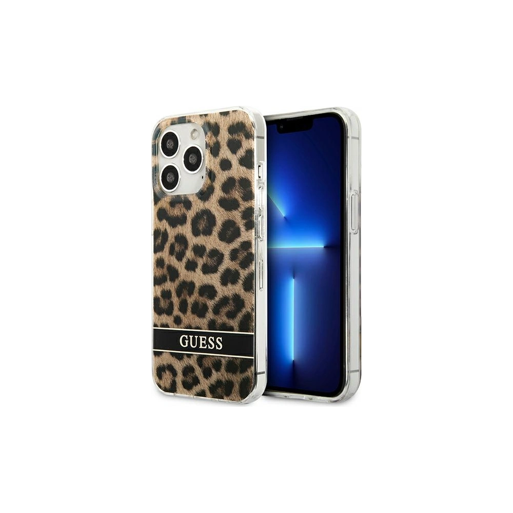 Etui Guess GUHCP13XHSLEOW Apple iPhone 13 Pro Max brązowy/brown hardcase Leopard