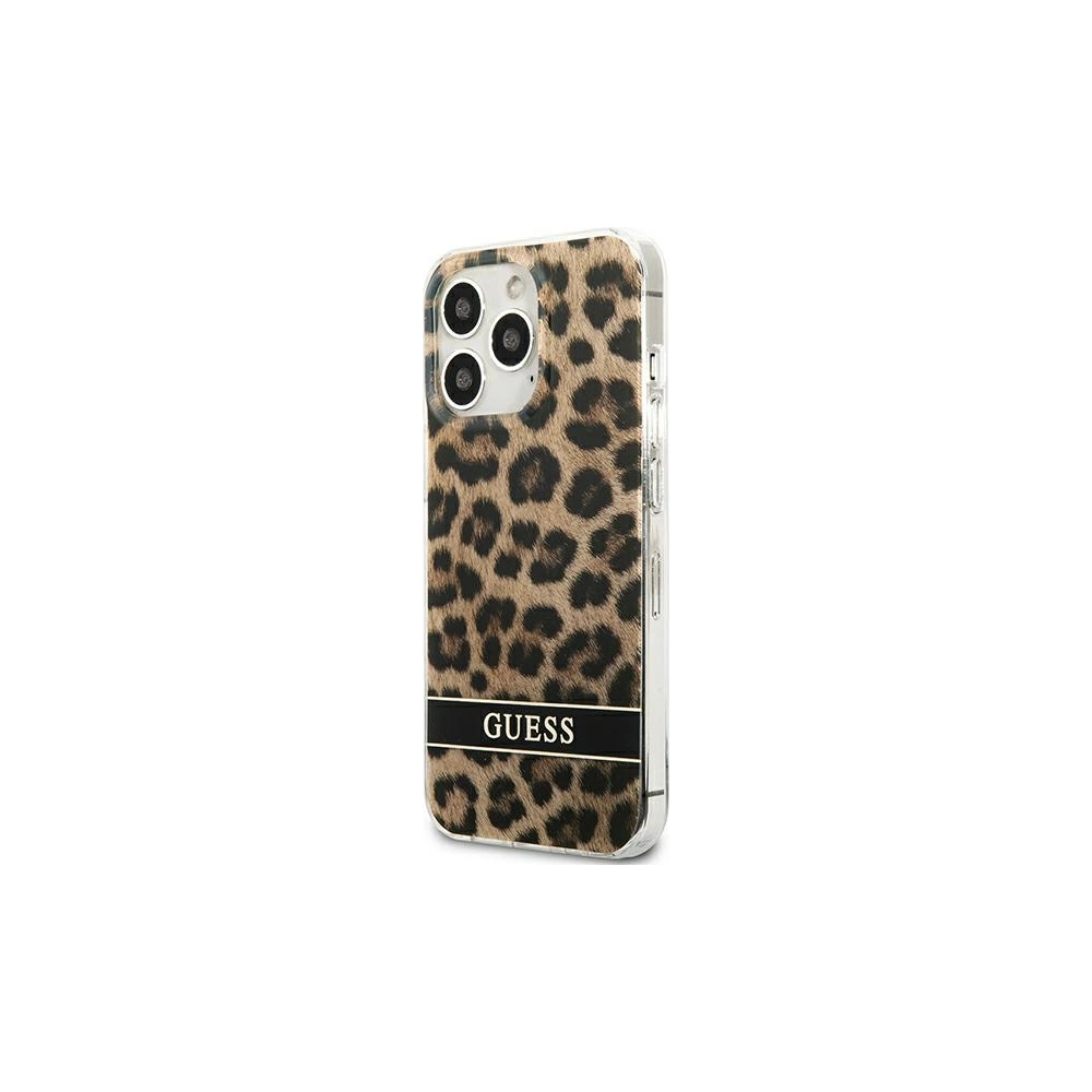 Etui Guess GUHCP13XHSLEOW Apple iPhone 13 Pro Max brązowy/brown hardcase Leopard