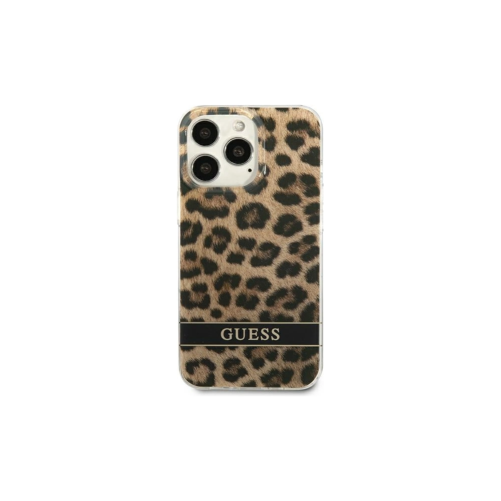Etui Guess GUHCP13XHSLEOW Apple iPhone 13 Pro Max brązowy/brown hardcase Leopard