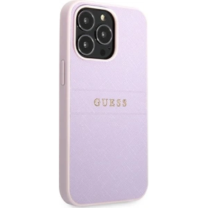 Buy Guess GUHCP13XPSASBPU Apple iPhone 13 Pro Max purple hardcase Saffiano Stripe - GUE1785PRP - {ean13} - Home Screen Store Europe