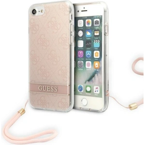 Kup Case Guess GUOHCI8H4STP Apple iPhone SE 2022/SE 2020/8/7 rosa/pink Hardcase 4G Print Strap - GUE1786PNK - {ean13} - Sklep Home Screen