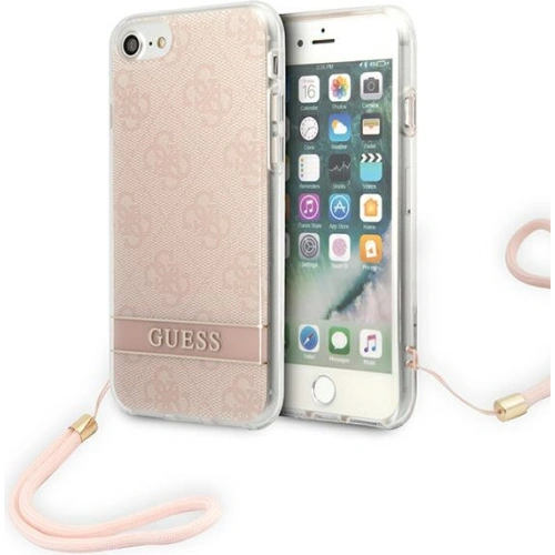 Kup Case Guess GUOHCI8H4STP Apple iPhone SE 2022/SE 2020/8/7 rosa/pink Hardcase 4G Print Strap - GUE1786PNK - {ean13} - Sklep Home Screen
