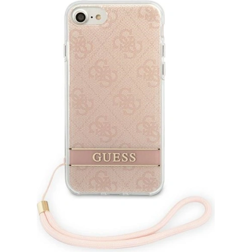 Kup Etui Guess GUOHCI8H4STP Apple iPhone SE 2022/SE 2020/8/7 rózsaszín/pink hardcase 4G Print Strap - GUE1786PNK - {ean13} - Sklep Home Screen