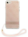 Kup Etui Guess GUOHCI8H4STP Apple iPhone SE 2022/SE 2020/8/7 rózsaszín/pink hardcase 4G Print Strap - GUE1786PNK - {ean13} - Sklep Home Screen