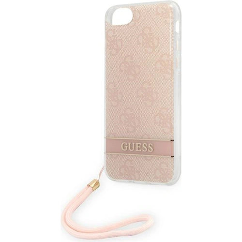 Kup Etui Guess GUOHCI8H4STP Apple iPhone SE 2022/SE 2020/8/7 rózsaszín/pink hardcase 4G Print Strap - GUE1786PNK - {ean13} - Sklep Home Screen
