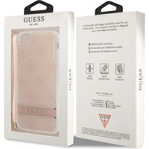 Buy Guess GUOHCI8H4STP Apple iPhone SE 2022/SE 2020/8/7 pink hardcase 4G Print Strap - GUE1786PNK - {ean13} - Home Screen Store Europe