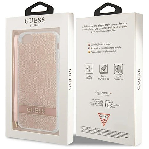 Kup Etui Guess GUOHCI8H4STP Apple iPhone SE 2022/SE 2020/8/7 růžový/pink hardcase 4G Print Strap - GUE1786PNK - {ean13} - Sklep Home Screen