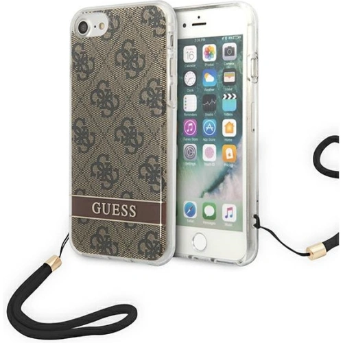 Kup Etui Guess GUOHCI8H4STW Apple iPhone SE 2022/SE 2020/8/7 hnědý/brown hardcase 4G Print Strap - GUE1787BR - {ean13} - Sklep Home Screen