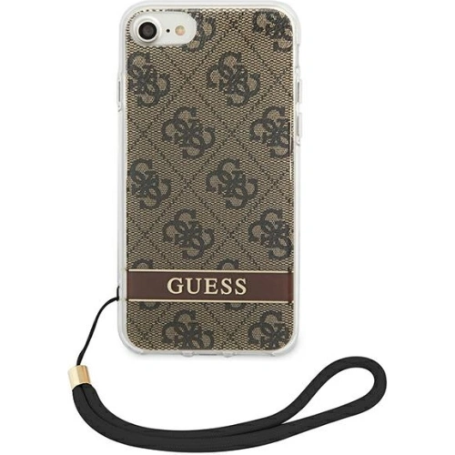 Kup Etui Guess GUOHCI8H4STW Apple iPhone SE 2022/SE 2020/8/7 hnědý/brown hardcase 4G Print Strap - GUE1787BR - {ean13} - Sklep Home Screen