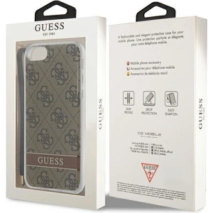 Kup Case Guess GUOHCI8H4STW Apple iPhone SE 2022/SE 2020/8/7 braun/brown hardcase 4G Print Strap - GUE1787BR - {ean13} - Sklep Home Screen