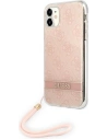 Kup Etui Guess GUOHCN61H4STP Apple iPhone 11 różowy/pink hardcase 4G Print Strap - GUE1789PNK - {ean13} - Sklep Home Screen