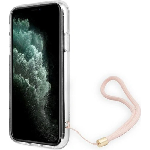 Kup Etui Guess GUOHCN61H4STP Apple iPhone 11 różowy/pink hardcase 4G Print Strap - GUE1789PNK - {ean13} - Sklep Home Screen
