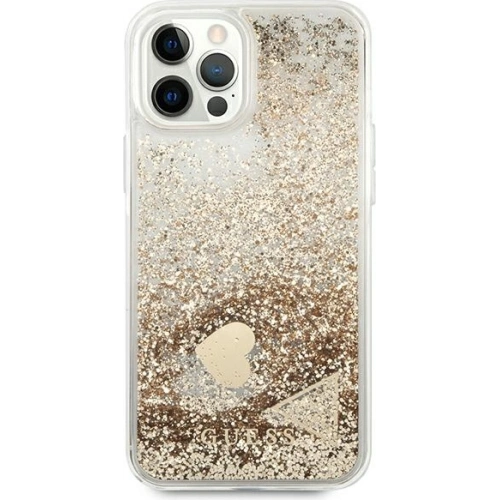Kup Etui Guess GUOHCP12MGLHFLGO Apple iPhone 12/12 Pro arany/glitteres csillámok keménytok - GUE1791GLD - {ean13} - Sklep Home Screen